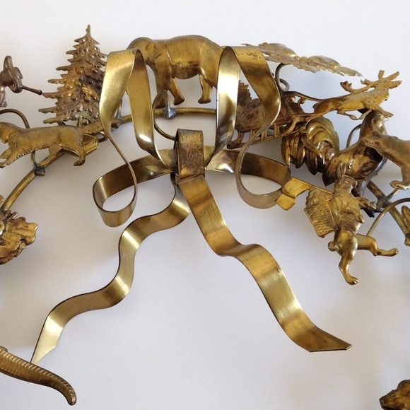 VTG All Holiday Season Brass Wreath - Picture 4 of 13